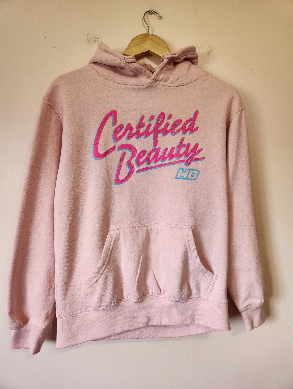 Hockey Benders Certified Beauty Pink Hoodie Sweatshirt Sz S Rink Mom Barbiecore